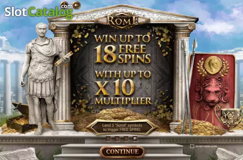 Bildschirm8. Fortunes of Rome slot