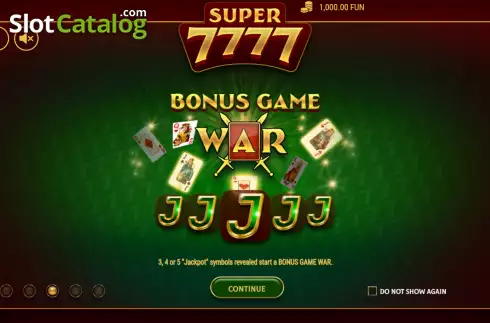 Game Features screen 3. Super 7777 slot