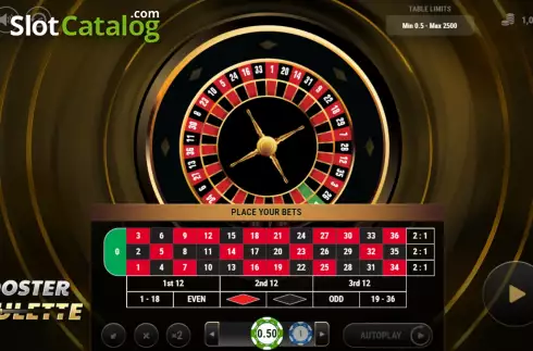 Game screen. Booster Roulette slot
