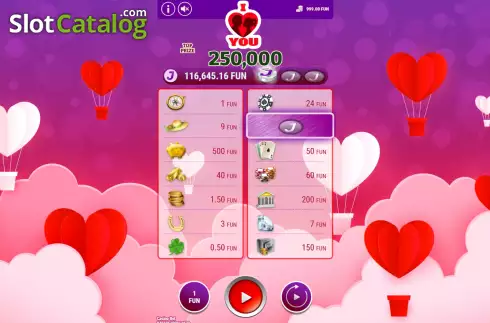 Bildschirm2. I Love Cash Valentine slot