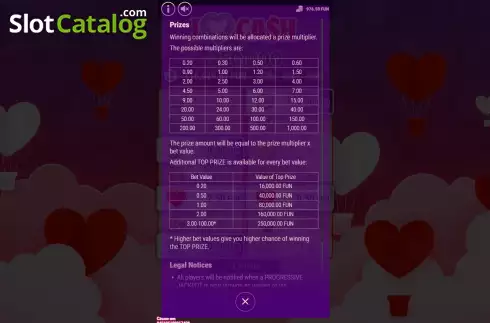 Bildschirm9. I Love Cash Valentine slot
