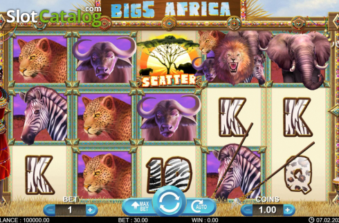 Bildschirm2. Big 5 Africa slot