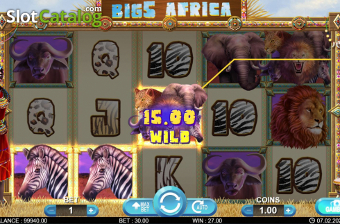 Win screen 1. Big 5 Africa slot