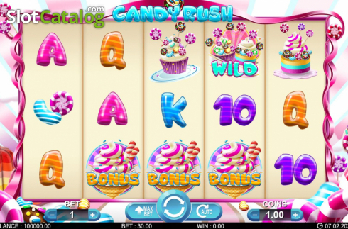 Bildschirm2. Candy Rash slot