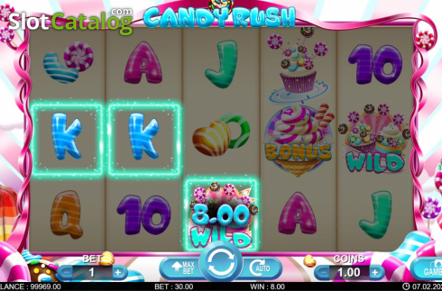 Win screen 3. Candy Rash slot