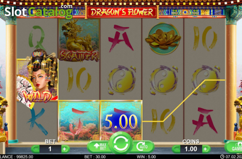 Win screen 2. Dragon's Flower slot