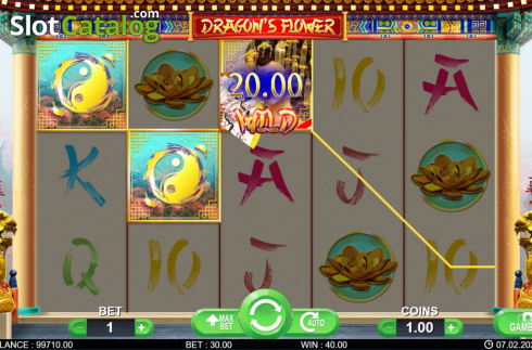 Win screen 3. Dragon's Flower slot