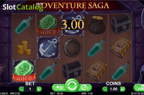 Win screen 1. Adventure Saga slot