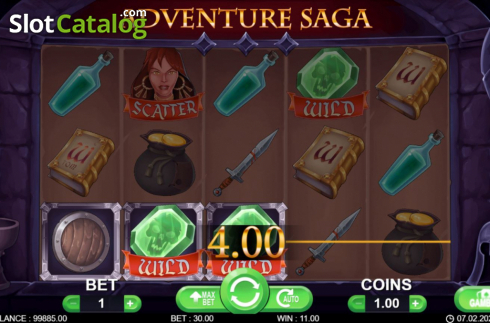 Win screen 2. Adventure Saga slot