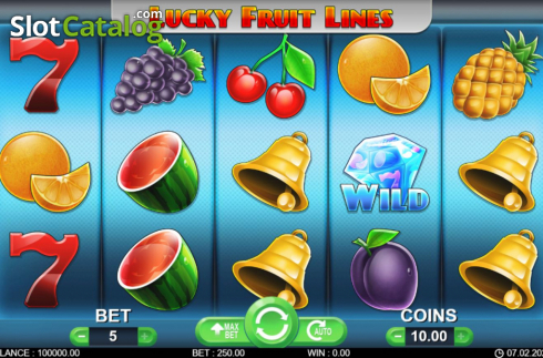 Reel screen. Lucky Fruit Lines slot