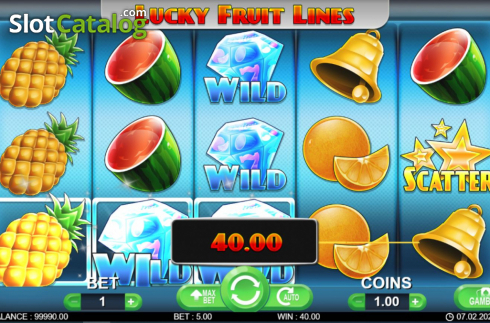 Win screen 1. Lucky Fruit Lines slot