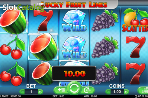 Win screen 2. Lucky Fruit Lines slot