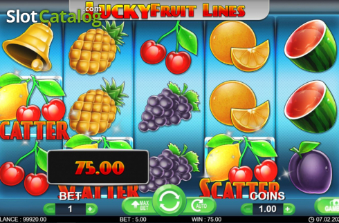 Win screen 3. Lucky Fruit Lines slot