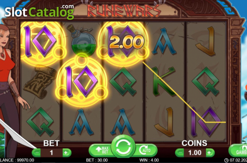 Win screen 1. Runewars slot