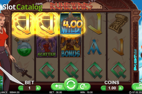Win screen 2. Runewars slot