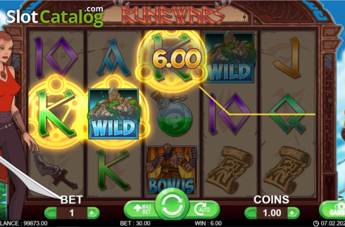 Win screen 3. Runewars slot