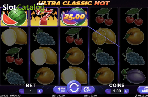 Win screen 1. Ultra Classic Hot slot