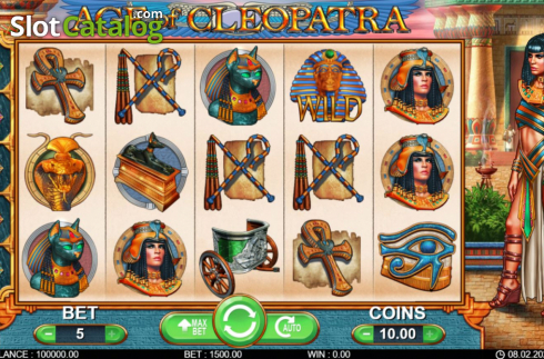 Écran2. Age of Cleopatra Machine à sous