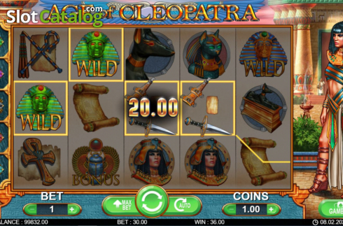 Win screen 3. Age of Cleopatra slot