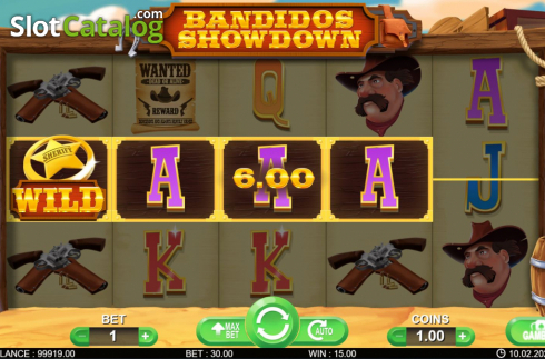 Win screen 2. Bandidos Showdown slot