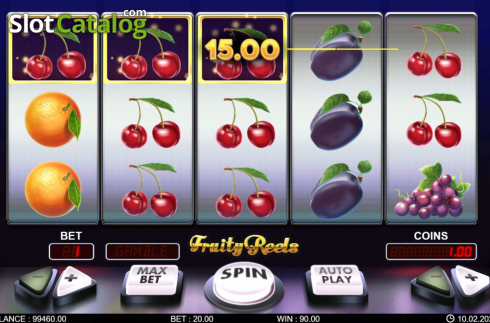 画面4. Fruity Reels カジノスロット