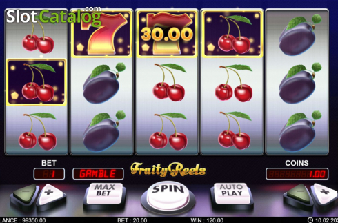 Win screen 3. Fruity Reels slot