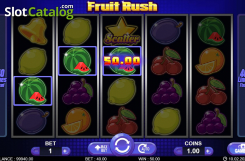 Schermo5. Fruit Rush (7mojos) slot