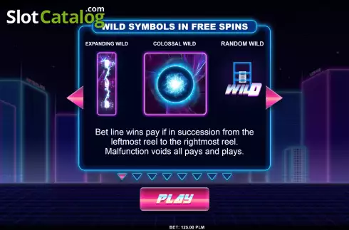 Wild Symbols features screen. Infinite Wilds slot