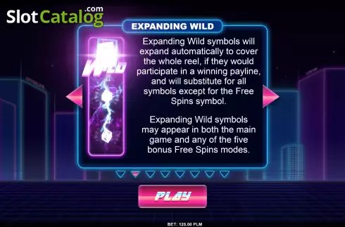 Expanding Wild Feature screen. Infinite Wilds slot
