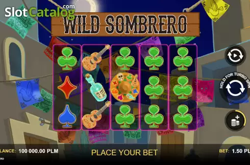 Reels screen. Wild Sombrero slot
