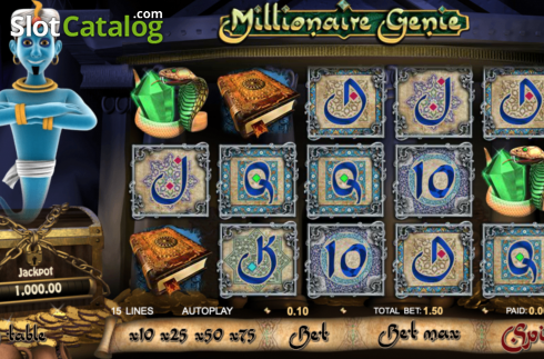 Skärmdump2. Millionaire Genie (Section 8 Studio) slot