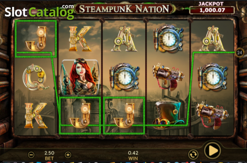 Skärmdump4. Steampunk Nation slot