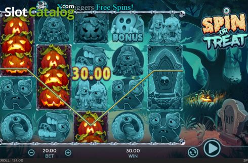 Win screen 3. Spin or Treat slot