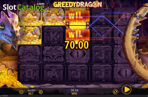 Win screen 2. Greedy Dragon slot