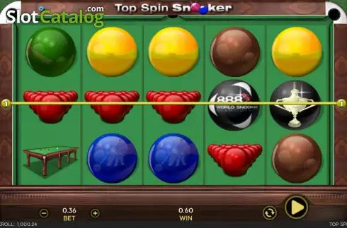 Ekran3. Top Spin Snooker yuvası