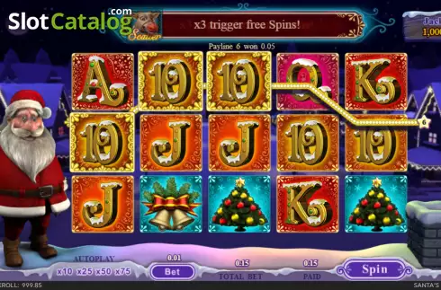Skärmdump4. Santas Super Slot slot