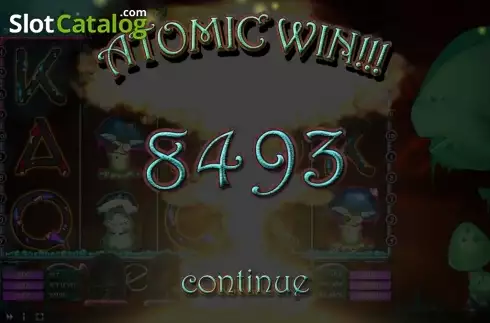Big win screen. Atomic Mushrooms slot