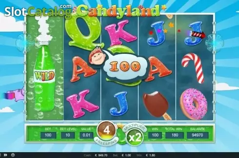 Free Spins screen. Candy Land (Thunderspin) slot