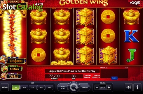 Reel Screen. Golden Wins slot