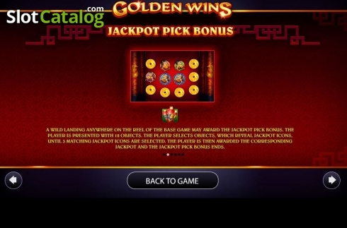 Features 2. Golden Wins slot