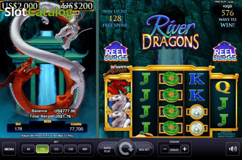 Reel Screen. River Dragons (AGS) slot