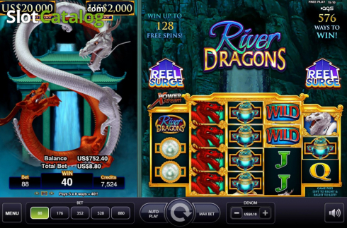 Win Screen. River Dragons (AGS) slot