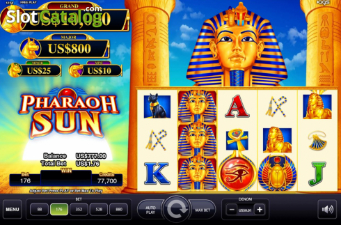 Reel Screen. Pharaoh Sun slot