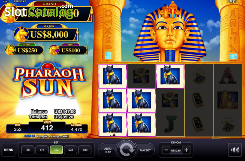 Win Screen 3. Pharaoh Sun slot