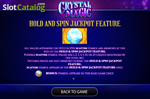 Paytable 5. Crystal Magic slot