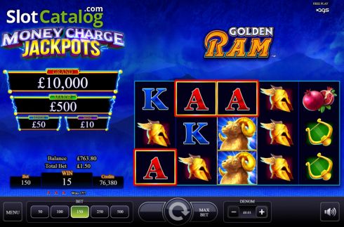 Win screen. Golden Ram slot