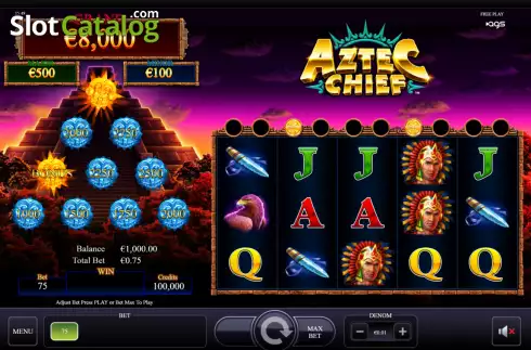 Bildschirm2. Aztec Chief slot