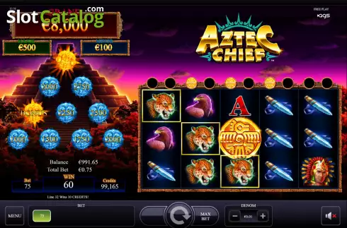 Win screen. Aztec Chief slot