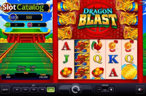 Reel screen. Dragon Blast (AGS) slot