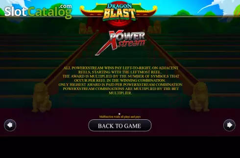 Xpower stream screen. Dragon Blast (AGS) slot